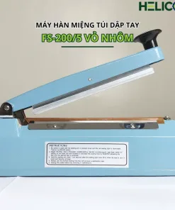 Máy hàn miệng túi dập tay FS-200-5 vỏ nhôm Helicom