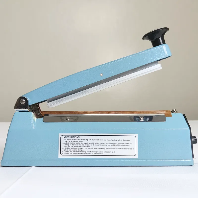Tổng quan máy hàn miệng túi dập tay FS-200-5 vỏ nhôm Helicom