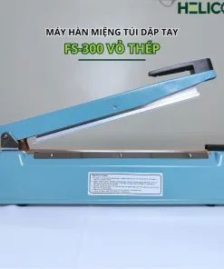 Máy hàn miệng túi dập tay FS-300 vỏ thép Helicom