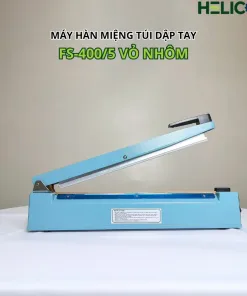 Máy hàn miệng túi dập tay FS-400 -5 vỏ nhôm Helicom