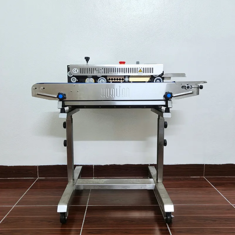 Tổng Quan Máy Hàn Miệng Túi Liên Tục Có Chân Đứng FRB 770 III Vỏ Inox Helicom
