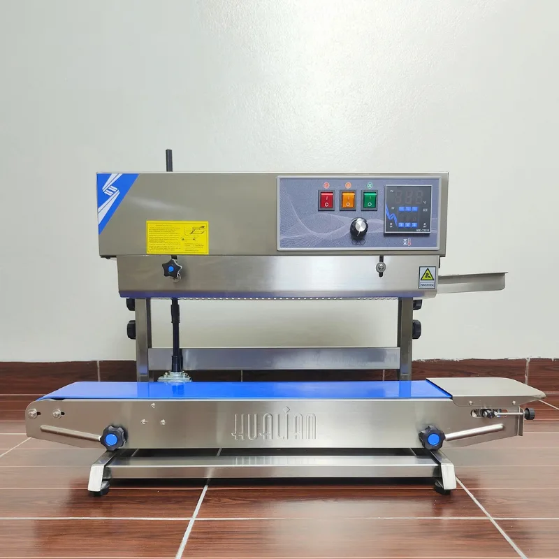 Tổng Quan Máy Hàn Miệng Túi Liên Tục Dạng Đứng FRD-750E II Vỏ Inox Helicom