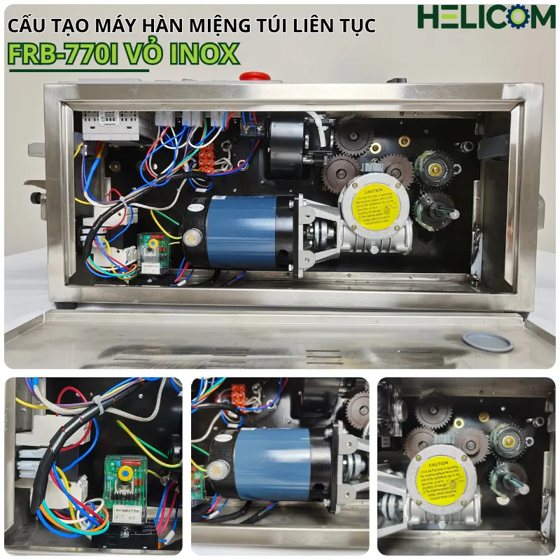 Cấu Tạo Trong Máy Hàn Miệng Túi Liên Tục FRB 770I Vỏ Inox