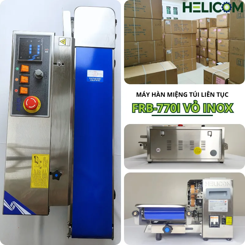 Giới Thiệu Máy Hàn Miệng Túi Liên Tục FRB 770I Vỏ Inox