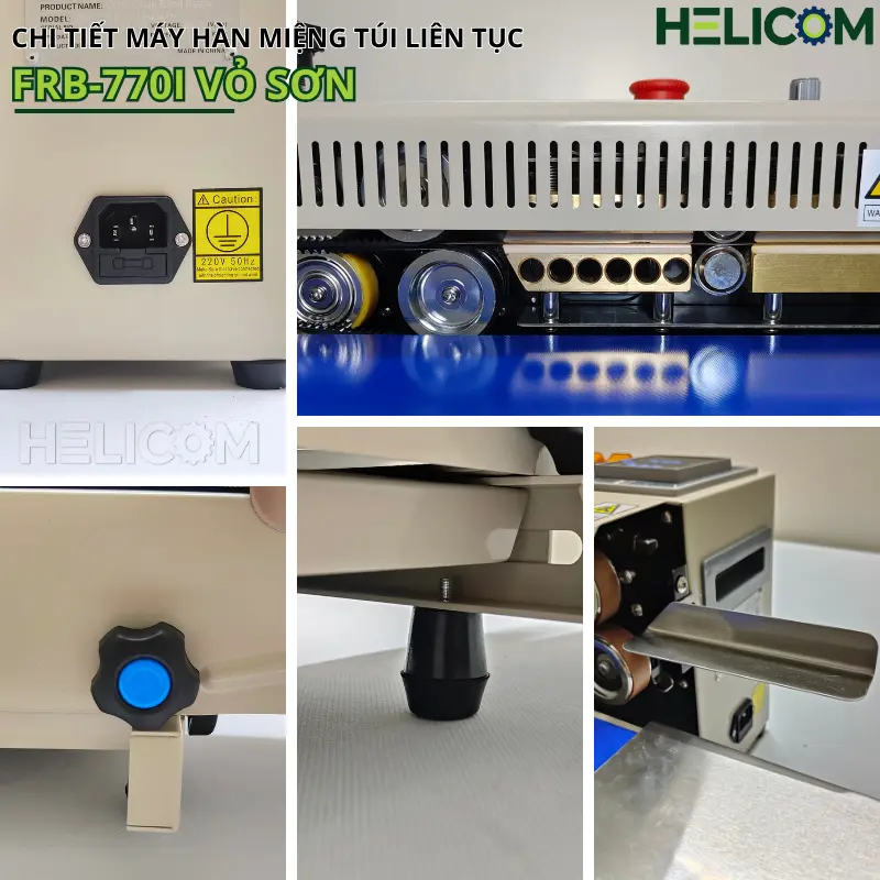 Chi Tiết Máy Hàn Miệng Túi Liên Tục FRB 770I Vỏ Sơn Helicom